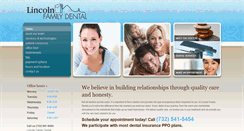 Desktop Screenshot of lincolnfamilydentalnj.com